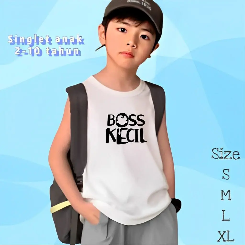 Kaos Lekbong Ideal Anak Cowok/Cewek Unisex Singlet 2-10 Tahun Trendy Ideal - Fashion - Baju Perempuan Laki-Laki daily 6-7 tahun baju anak  skena