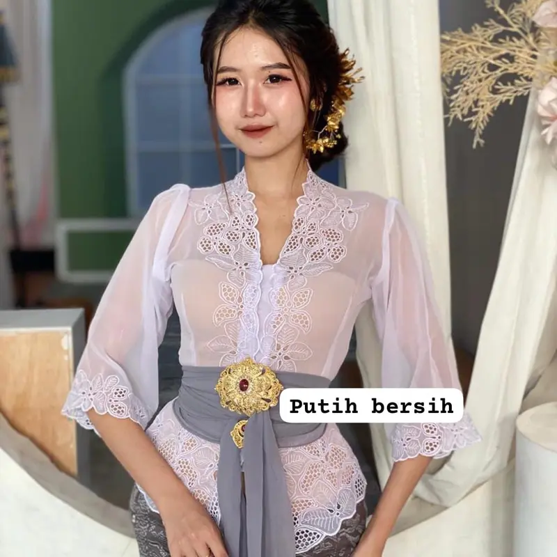 Kebaya jadi bordir motif bunga terbaru || Kebaya jadi bordir tangan lonceng 1