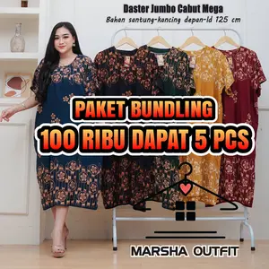 PROMO DASTER JUMBO BUSUI PAKET BUNDLING 100 RIBU DAPAT 5 PCS RAYON PREMIUM MARSHA OUTFIT