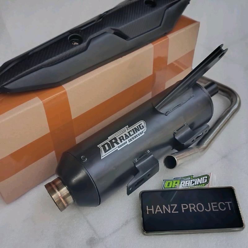Termurah kenalpot standar racing model moncong sijiro,original DR Racing, untuk motor matic,mio,vario,beat,pcx,nmax,Scoopy, Motorcycle, Knalpot, Tabung Dudukan shijiro 6