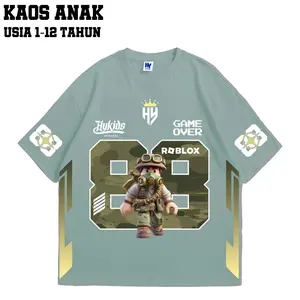[Free Stiker Nama] Kaos Anak Hykids Motif Baseball Angka Roblox untuk usia 1-12 Tahun Laki-laki dan perempuan