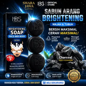 [BELI 3 LEBIH HEMAT] IBS Brightening Soap Travel Kit [@50 gr Isi 3 Pcs] Mencerahkan Kulit Wajah & Tubuh Pria Kandungan Charcoal Active Care