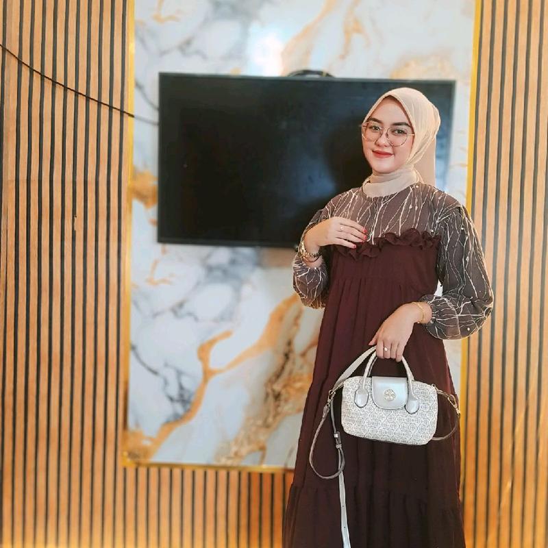 gamis ratu ceruty brukat gamis lebaran cantik 1