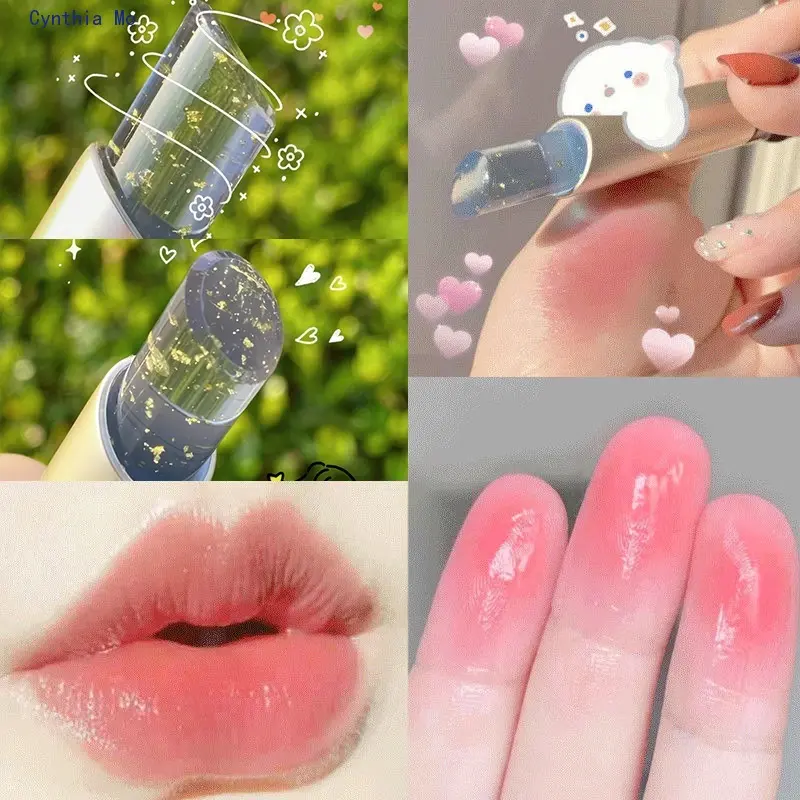 Long-lasting moisturizing lipstick, warm color-changing lip balm, non-stick cup, long-lasting non-fading lip gloss