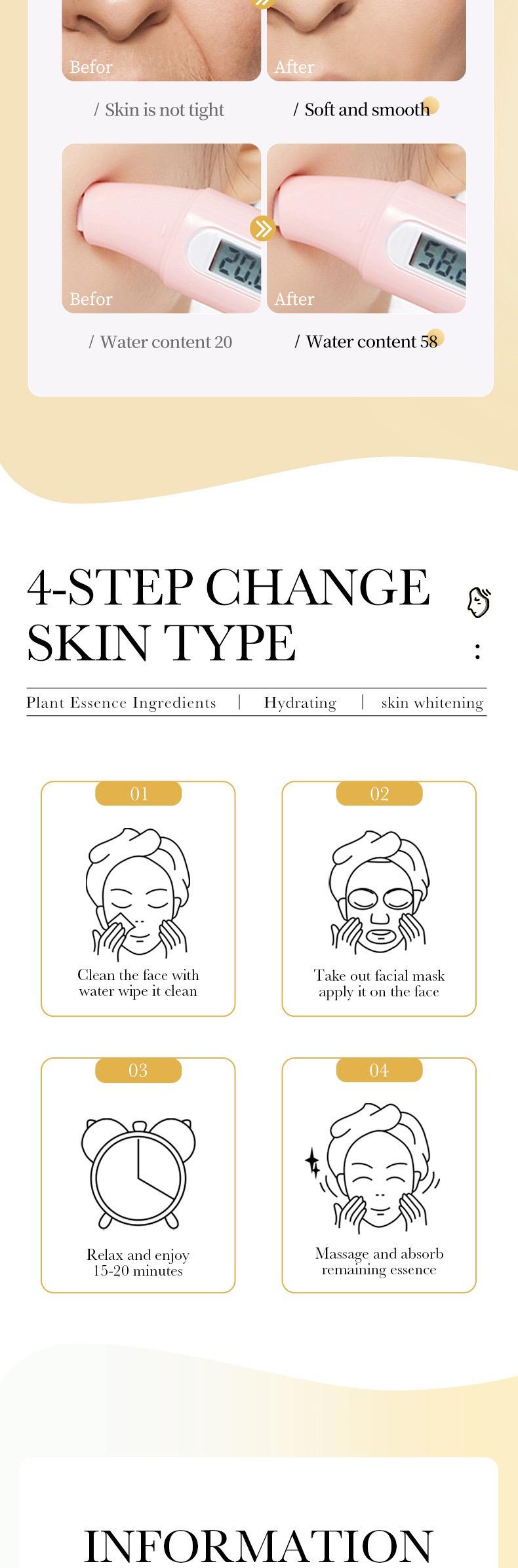 Product Introduction of SADOER Organic Face Mask, Hydrating, Moisturizing, Brightening, Soothing, Cruelty-Free 13