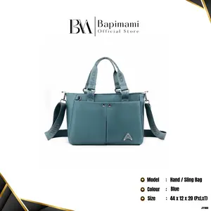 Bapimami - Tas Selempang - Tas Kerja - Tas Sekolah Pria Wanita Warna Biru
