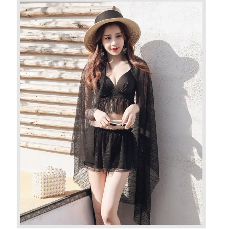 ALL IN ONE-035 Swimsuit Set Bikini Baju Renang free outer Wanita Fashion Korea Import High Quality 6