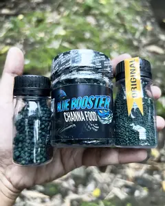 PELET BLUE BOOSTER/ PAKAN CHANNA by BOS BOS QU (WARNA BIRU)