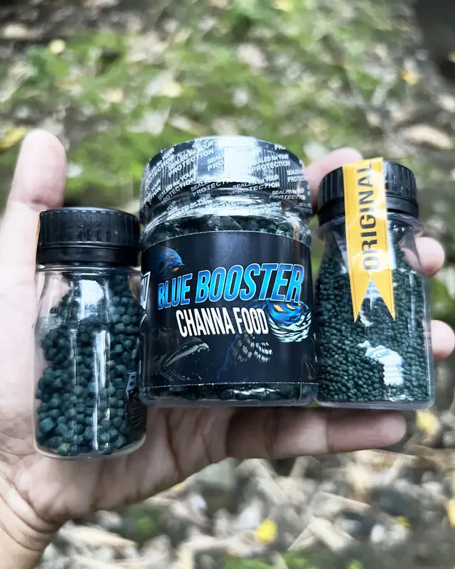 PELET BLUE BOOSTER/ PAKAN CHANNA by BOS BOS QU (WARNA BIRU) 0
