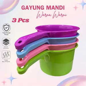 3 pcs Gayung Mandi Jumbo Plastik Tebal Berkualitas Tinggi set  perlengkapan Bayi
