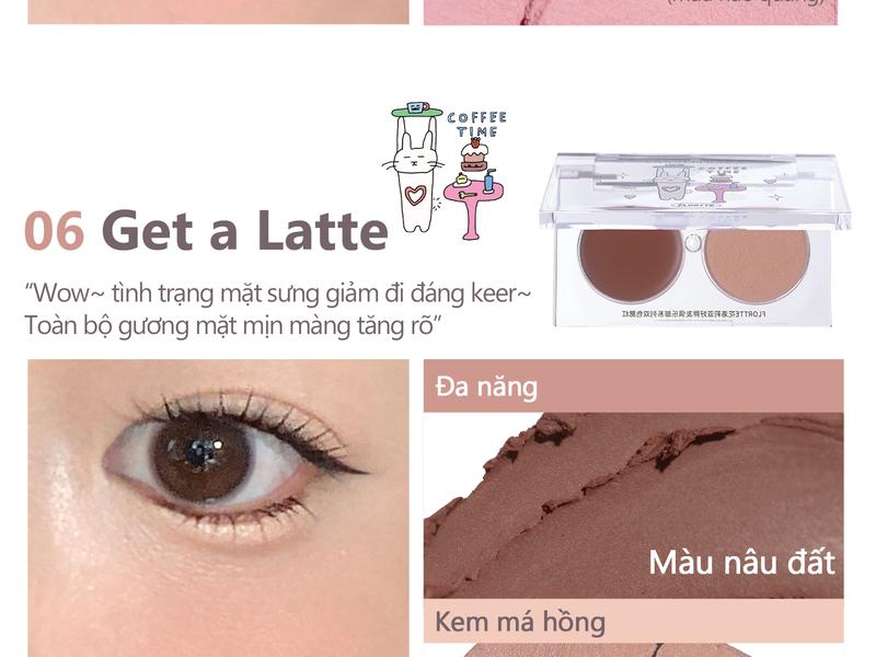Product Introduction of Kem má hồng hai màu Flortte, dạng kem đa năng, kết cấu kép, có thể sử dụng nhiều cách khác nhau, tăng độ sáng cho gương mặt, tạo lớp trang điểm tự nhiên, 3.2g, 6 mẫu để chọn lựa 16