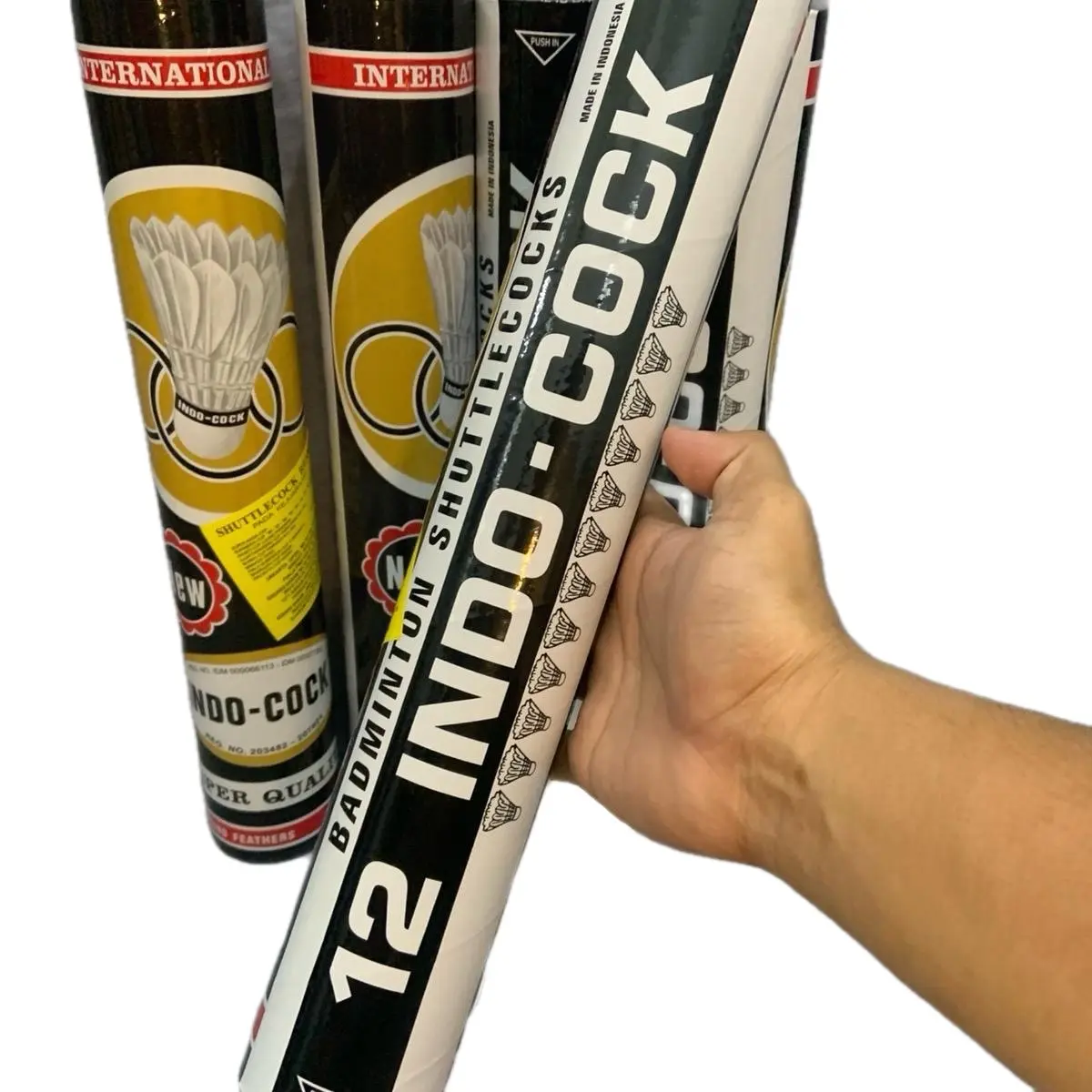 Shuttlecock Badminton IndoCock Hitam Original Bulu Bulutangkis kok