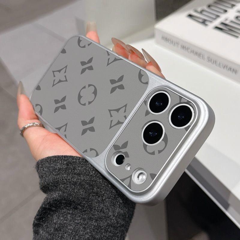Hoa vintage màu cam vỏ điện thoại Áp dụng cho IPhone 17 14 13 16 15 12 11 Pro Max 8 7 Plus XR X XS Max 16Plus 15Plus 14Plus Thiết kế cao cấp -Xu hướng thời trang vỏ điện thoại