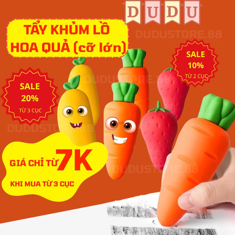 Cục tẩy bút chì TO SẠCH HOA QUẢ Cực Dễ Thương 4B tiện lợi cho học sinh