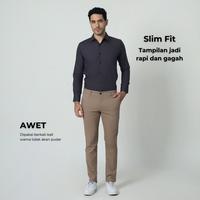 Gambar ALMANO Essential Chino Pants Stretch Khaky / Celana Panjang Chinos Pria Slim Fit Khaki - Hitam, 30 dari Almano Kota Medan 5 Tokopedia