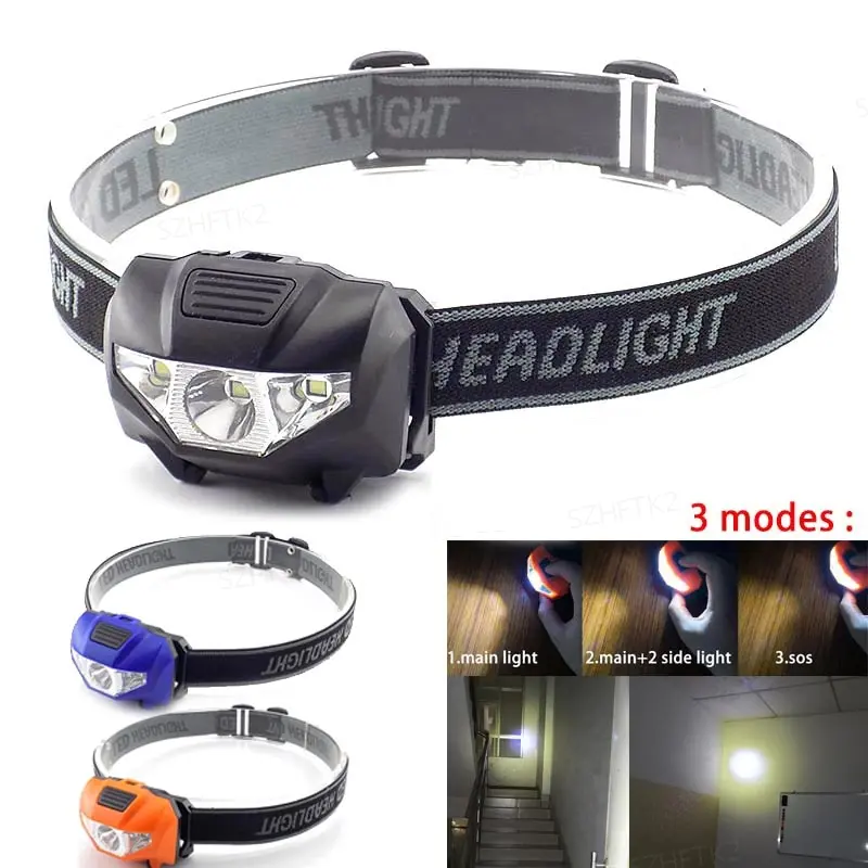 High Power AAA Battery Small Head Light Lamp Headlight Lantern For Camping  SG2H