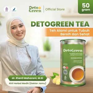 Detogreen Tea Minuman Teh Celup 50 Gram  Bisa Air Panas/ Hijau/ Honey ) Lemon (GMV)