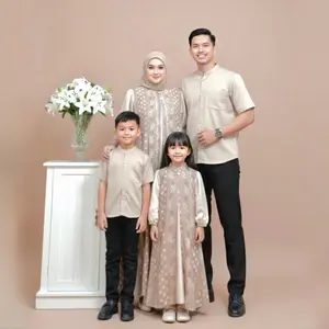 (Bisa Dipakai Lebaran)Saras Set Couple Gamis & Koko Digital Printing 2026