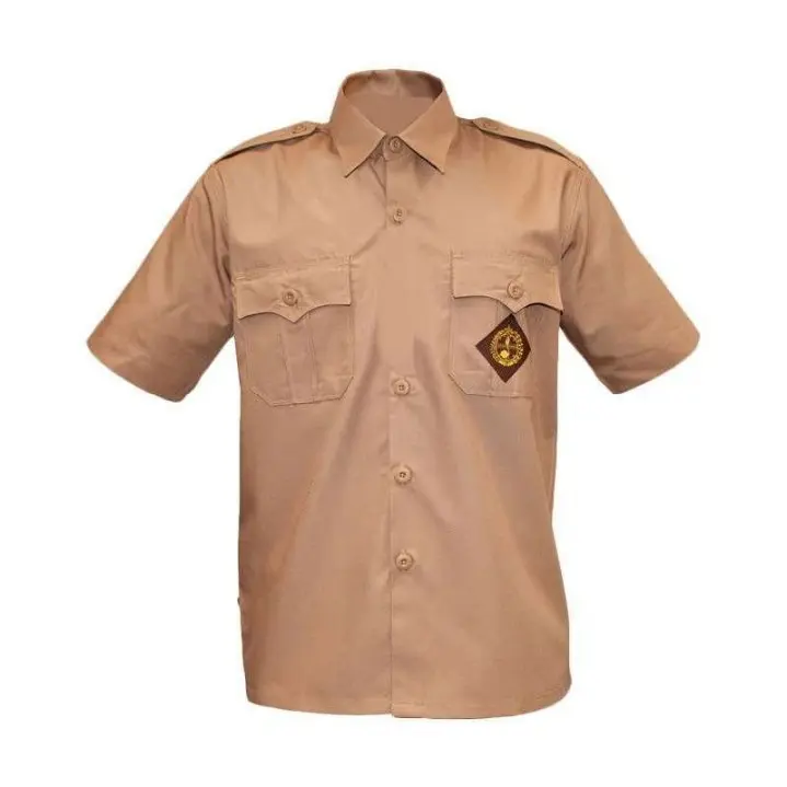 Baju Seragam Pramuka Lengan Pendek Anak Laki laki Sekolah SD Kelas 1-6 Bordir Kemeja Fashion 0