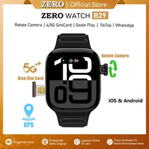【COD】Zero B29 4G Smartwatch Sim Card Wifi 4+64G Rotatable HD camera Bluetooth GPS Full Phone Call IP68 Waterproof Wireless Charge Sport Jam Tangan Wanita Smart Watch Pria Jam Tangan Couple jam running wanita