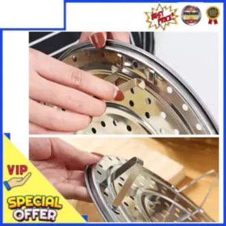 Alas Kukusan Stainless Anti Lengket / Alas Panci Kukus Steamer Rack Stainless / Kukusan Serbaguna Kitchenware 4