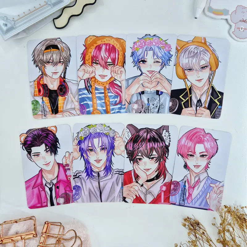 Vtuber Indonesia Fancon edition photocard by onintwin / art print / sol4ce / solace / harris caine / arion / gin / souta /  / kei zaki / krow / agil / shiroi 3