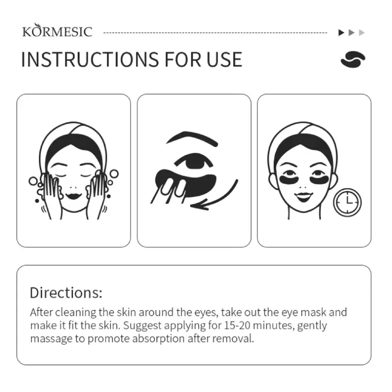 Kormesic Eye Mask Patch Gel Masker Mata Marine Collagen Mermaid Nourish Moisture Anti-Wrinkle Mengencangkan KO005 4
