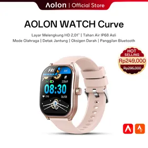 【Tokomamagigiofficial】Aolon 2024 Jam Tangan Pintar Produk Baru Layar IPS Melengkung Panggilan Bluetooth Pemutaran Musik Mode Multi-olahraga Jam Tangan Pintar Olahraga Luar Ruangan Jam Tangan Pintar Anak Laki-laki dan Perempuan