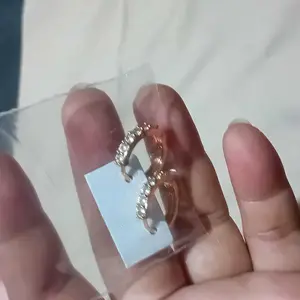 PERHIASAN WANITA ANTING CLIP TITANIUM PERMATA CANTIK ROSE TERBARU ANTI LUNTUR ANTI KARAT MEWAH