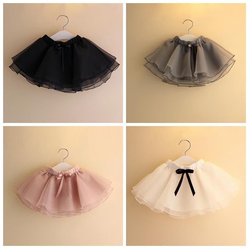 Product Introduction of Summer Casual Fashion Girls Bow-Knot Solid Color Mesh Tutu Dance Skirt Children\'s Clothing 41