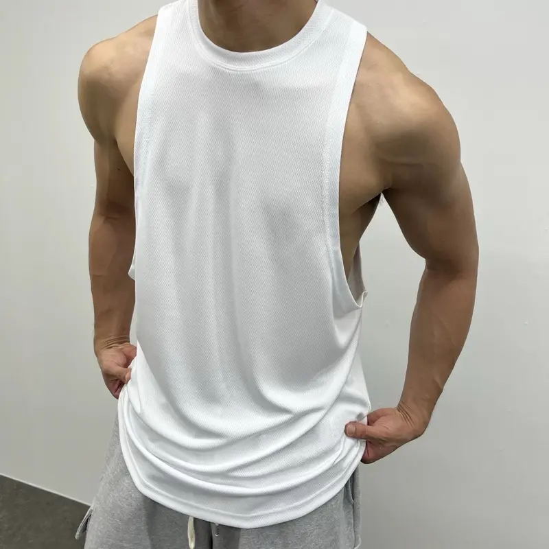 Tanktop nam nách khoét sâu , vải thun mè lưới thể thao [ Mã 80 ] Menswear Cổ Tròn Thun 8