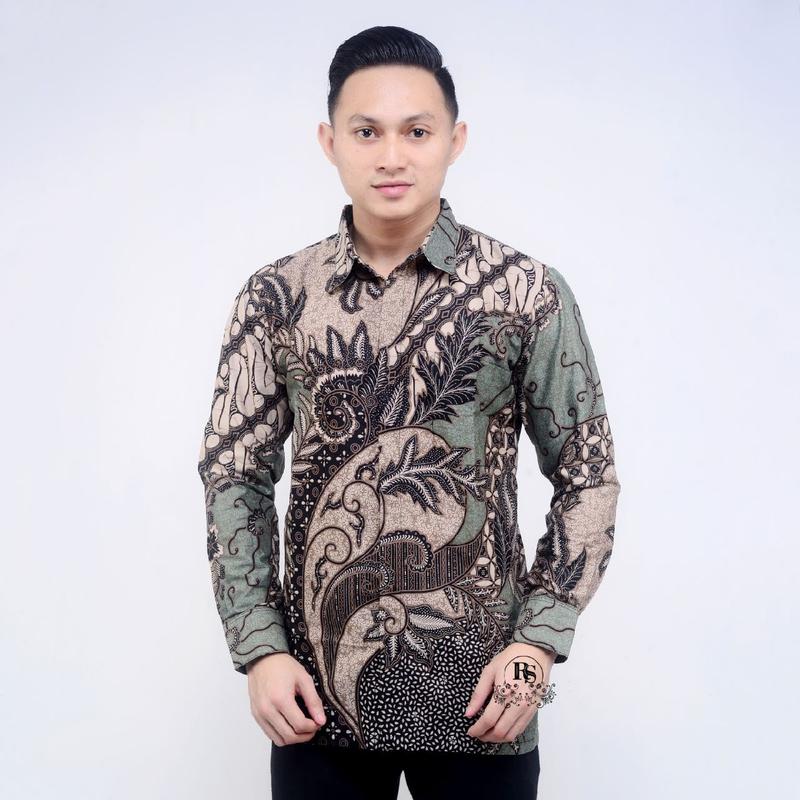 KEMEJA BATIK LENGAN PANJANG READY JUMBO BATIK ATASAN PRIA BATIK KANTOR BATIK SERAGAM 6