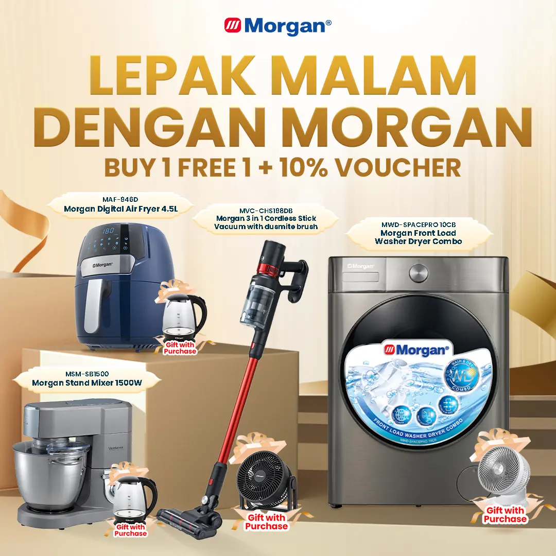 [Free Gift - Follow to Win] MDM-383 3-in-1 Sandwich Maker & MFQ-SB35W(BK) Circulation/Stand Fan