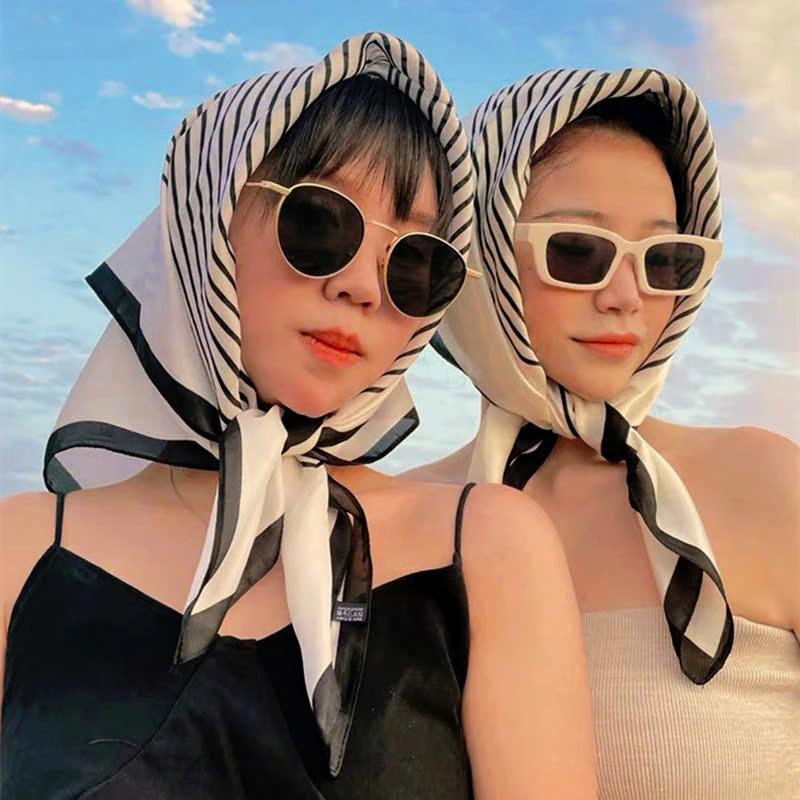 Khăn lụa vuông quàng choàng cổ nữ 70 70x70cm turban bandana trùm đầu đẹp cao cấp làm áo yếm nhiều kiểu dáng