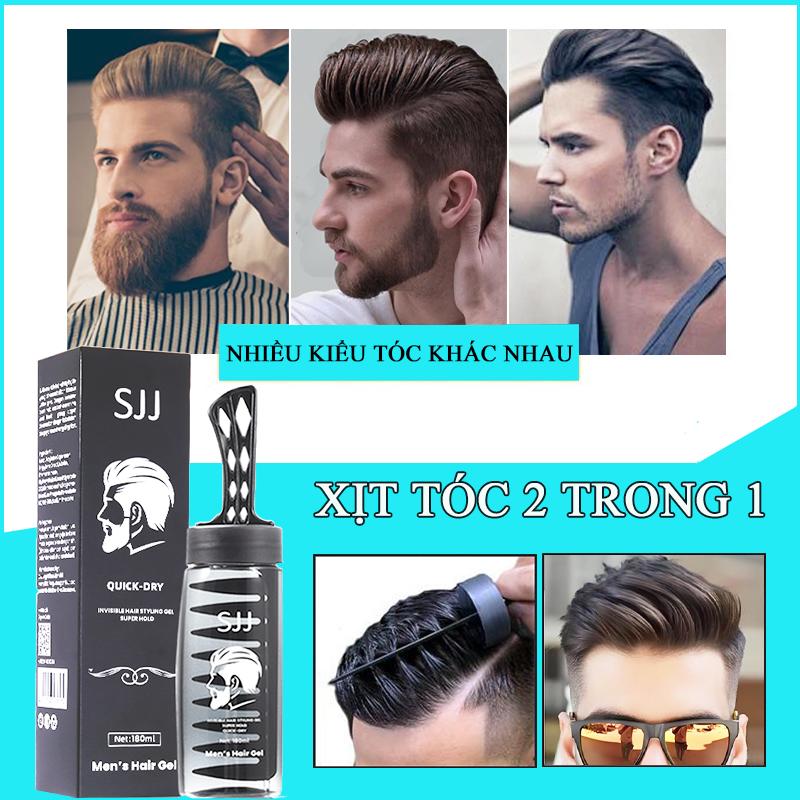 SJJ 2IN1 Keo xịt tóc nam giữ nếp, tạo kiểu tự nhiên lên đến 24H, nước hoa lưu hương lâu Tropical Wind