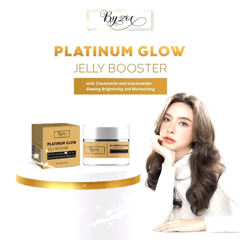 Byzoe Glowing Booster Platinum Glow jelly booster mencerahkan mengencangkan wajah Memutihkan Pelembab Pencerah Hitam Perawatan 1