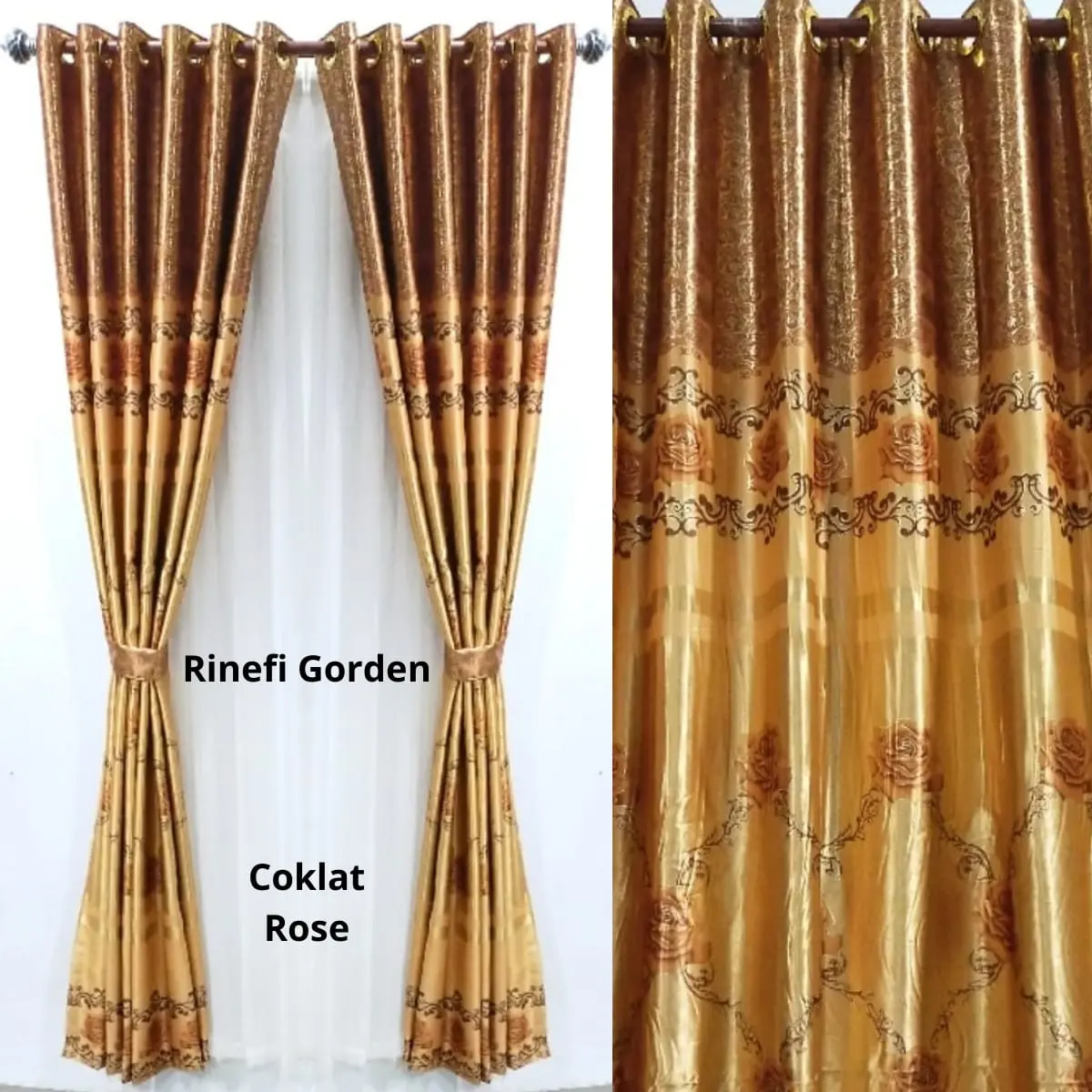 Gorden pintu jendela minimalis buat ruang tamu bahan kain blackout import super tebal
