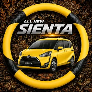 Cover stir Mobil TOYOTA SIENTA Sarung stir variasi sabit untuk mobil toyota sienta  all type Bungkus stir anti slip nyaman mudah di bersihkan Bisa COD