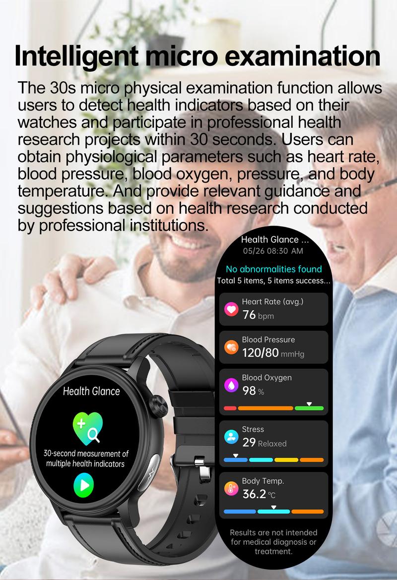 Product Introduction of Jam tangan pintar Non-Invasive Blood Glucose Blood Lipid Uric Acid Smartwatch ECG Body Temperature Blood Pressure Monitoring Untuk Pria Wanita Bluetooth Call Tahan air Bracelet VS ET481 ET310 ET470 11