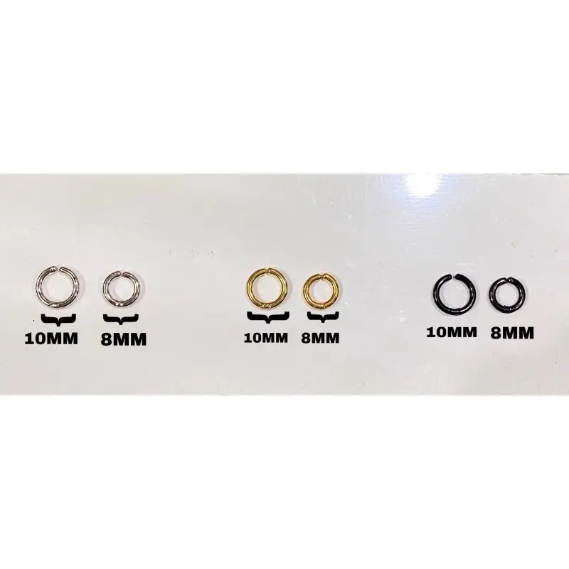 (COD) Anting Hoops Jepit Tanpa Tindik Pria Wanita Titanium Aksesoris Fashion Earrings Antikarat Silver Hitam 6
