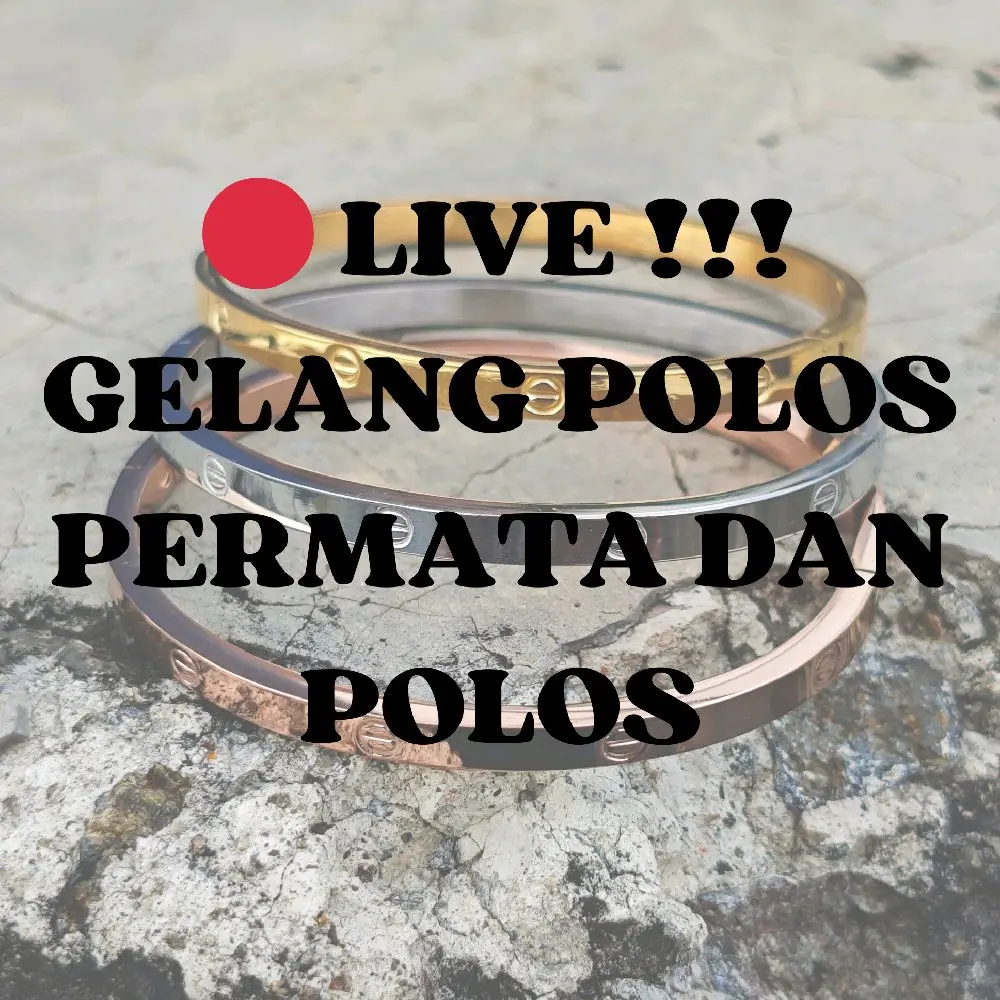 Gelang Bangle Lebar 4mm(Biasa) Titanium Polos dan Permata Anak" dan Dewasa Bracelets & Bangles Costume Fashion Kids