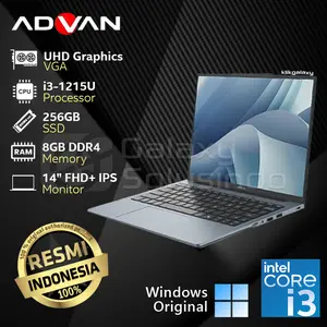 Advan Workmate Core i3-1215U 256GB SSD 8GB RAM - Light Blue Notebook Laptop