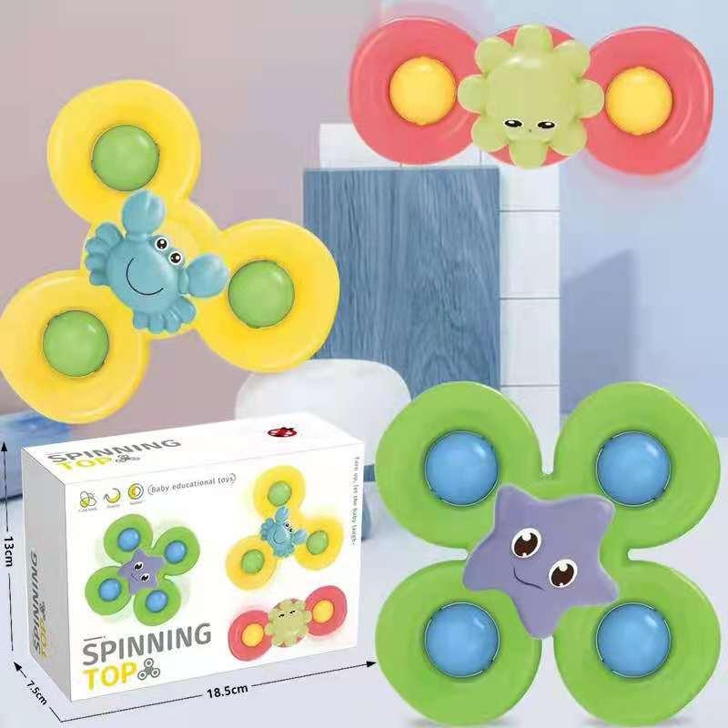  Bộ 3 đồ chơi con quay Spinner vui nhộn hít tường tủ lạnh cho bé chất liệu nhựa ABS an toàn 