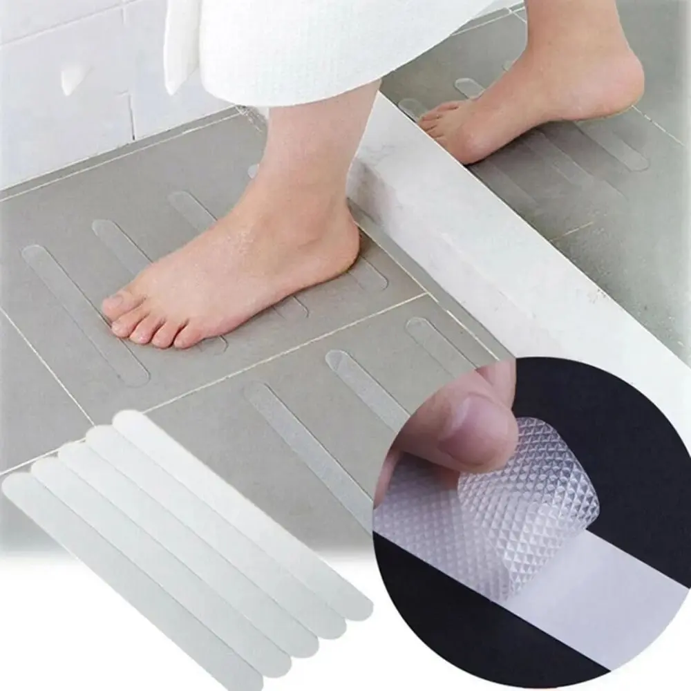 Dải chống trượt đầy màu sắc, 6 cái, Cầm Tay, Miếng dán tắm chống trượt, Thích hợp cho bồn tắm, vòi hoa sen, cầu thang và sàn nhà, Dải an toàn khi tắm, Hàng mới về