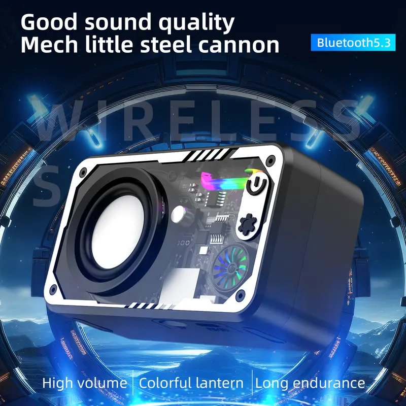 GOOJODOQ AB4085 Speaker LED Bluetooth Speaker 5.3 Surround Sound System RGB Multifunction Speaker Connect Desktop/Laptop/TV/Mobile Speaker . 1