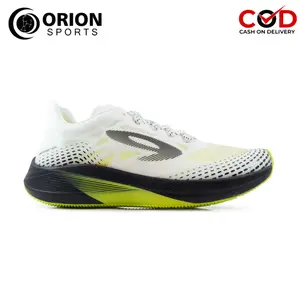 910 NINETEN SEPATU RUNNING HAZE 1.5 SE - PUTIH/HITAM/HIJAU-NEON