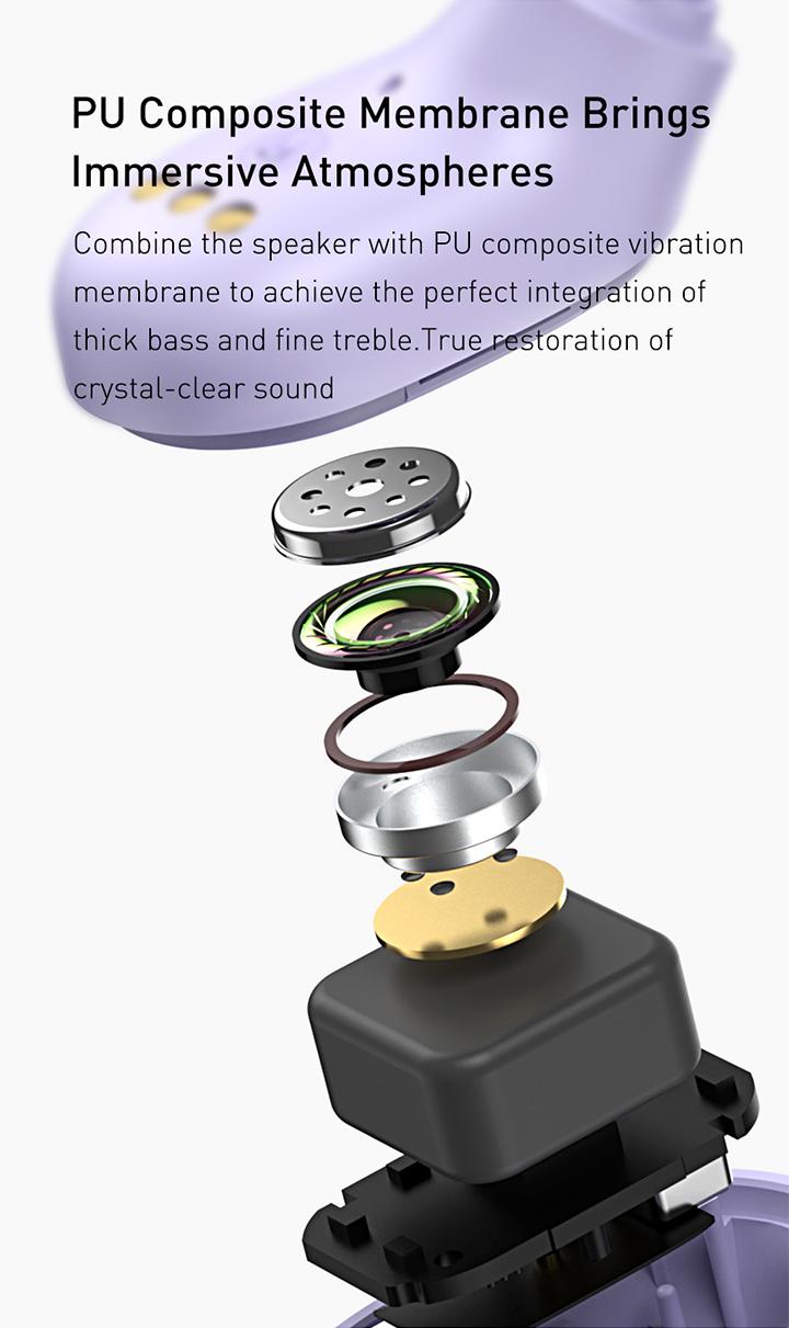 Product Introduction of Baseus Encok WM01 True Wireless Bluetooth Earphone Pengurangan Kebisingan Tahan Air Mini Earbuds TWS Headphones Biru 39