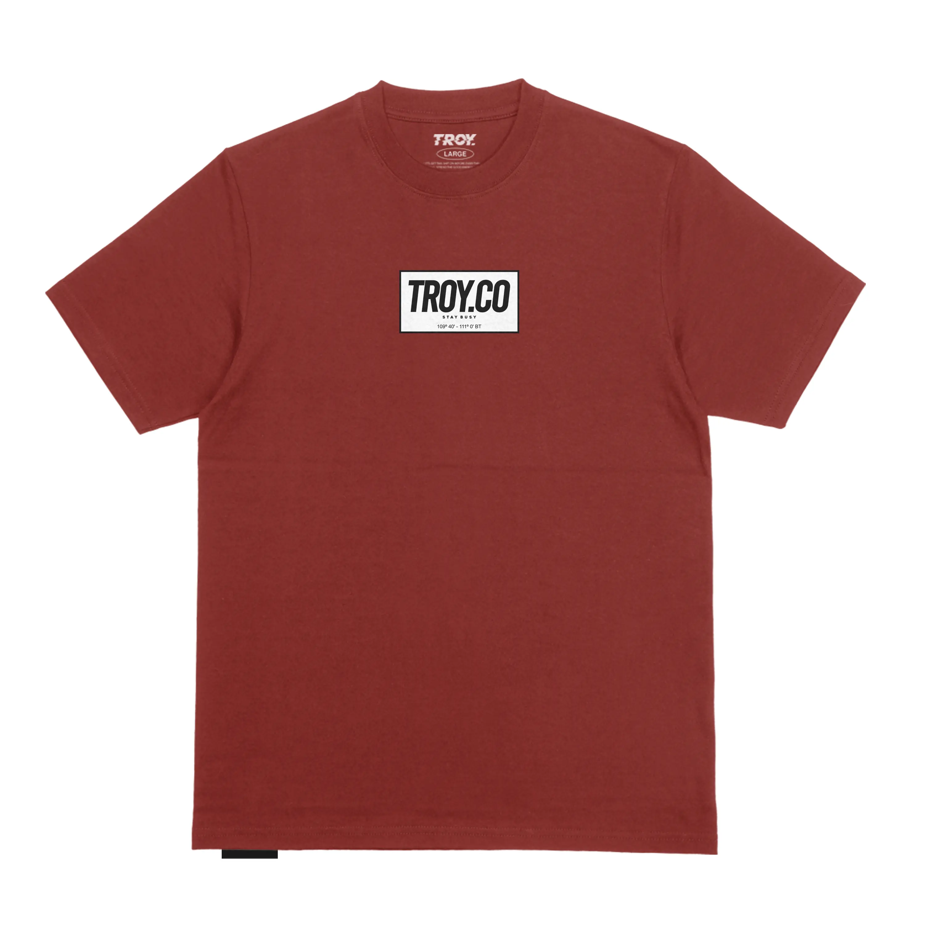 Troy Company T-shirt Maroon Koordinat - Kaos Pria Merah Maroon MT 2709