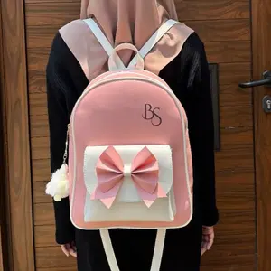 ZAFIRA Tas Ransel Sekolah Wanita Besar Kulit Sintetis Miniso T32 x L9 x P26cm dengan Resleting Tali Panjang Adjustable Kapasitas Besar untuk Buku Laptop Backpack