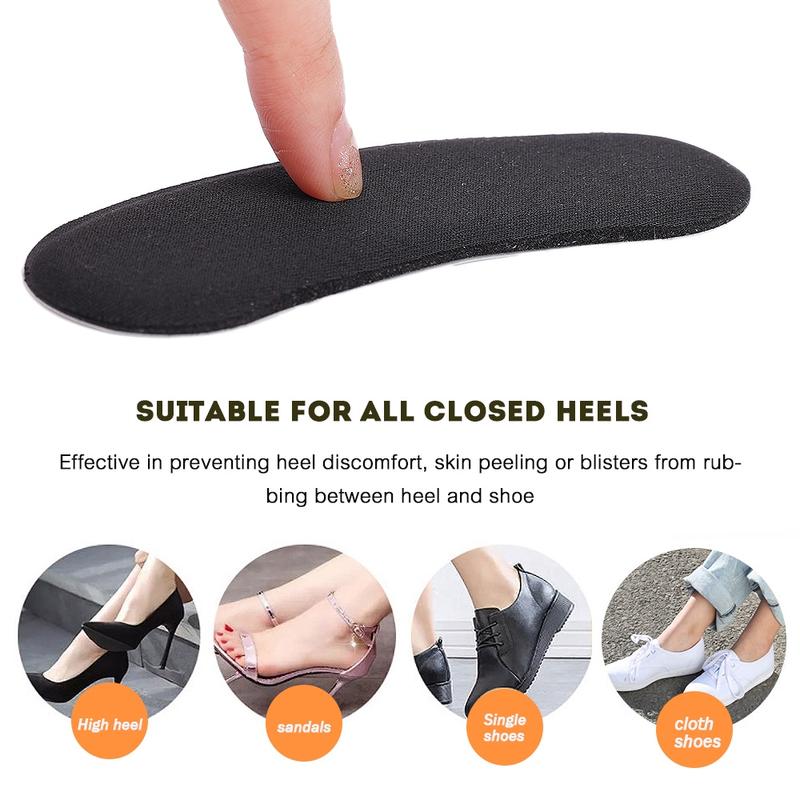 Product Introduction of New in Durable Back Foot Care Cushion Relief Soft High Heels Women Sticky Fabric Foot Heel Shoes Insoles Invisible Thickened Sponge Patch Anti-Wear 27